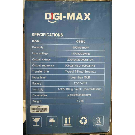 UPS DIGIMAX Premium 650va