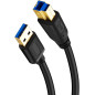 USB 3.0 Cable A Male to B Male 3Ft,Superspeed USB 3.0 Male to B Male Cable - for Printers